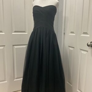 Vintage Inspire Black Strapless Dress